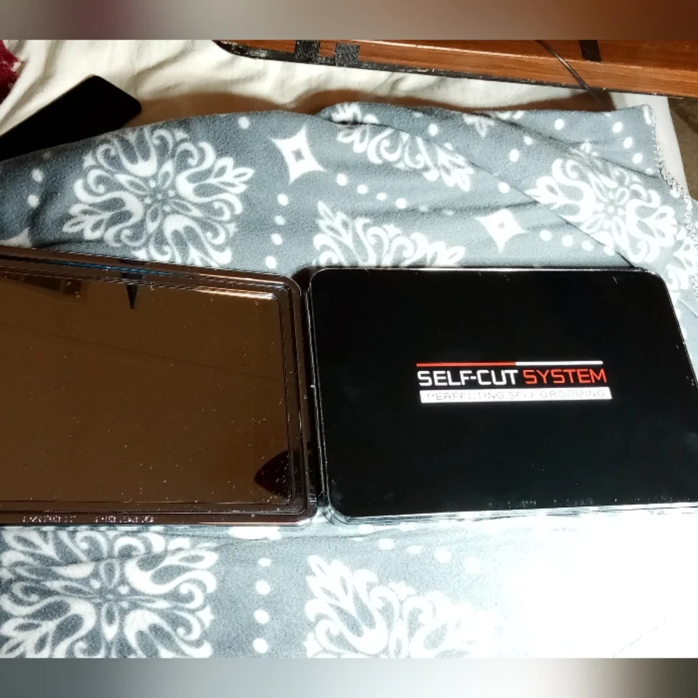 Black Lambo Self Cut System Perfecting Self Grooming 3-Way Mirror